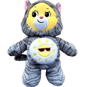2021 Care Bears Unlock The Magic Funshine Bear Kitty Cat Hoodie 12” Plush